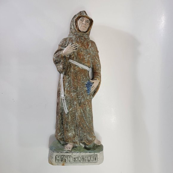 Figurine Monk Ekkehard Gourmet Gifts Selection Capodimonte Porcelain Italy 13" - Picture 2 of 6